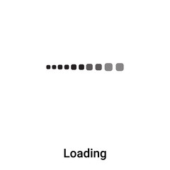 Loading icon vector isolated on white background, logo concept of Loading sign on transparent background, black filled symbol