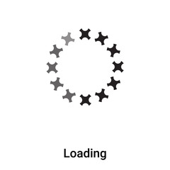 Loading icon vector isolated on white background, logo concept of Loading sign on transparent background, black filled symbol
