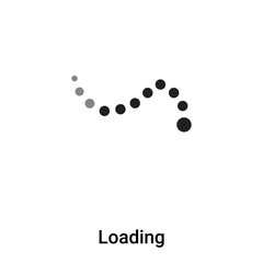 Loading icon vector isolated on white background, logo concept of Loading sign on transparent background, black filled symbol