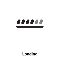 Loading icon vector isolated on white background, logo concept of Loading sign on transparent background, black filled symbol
