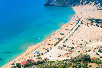 Tsambika Beach on Rhodes island, Greece - 222756858