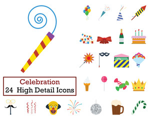 Set of 24  Party Icons.