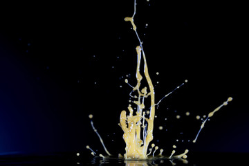 Splash yellow liquid