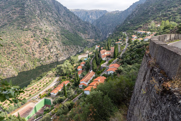 Douro River as it passes through Aldeadavila, Salamanca, in the Arribes del Duero Park