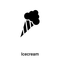 Icecream icon vector isolated on white background, logo concept of Icecream sign on transparent background, black filled symbol