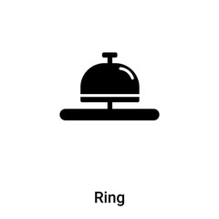 Ring icon vector isolated on white background, logo concept of Ring sign on transparent background, black filled symbol