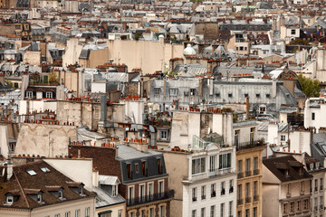 Fototapeta na wymiar Elevated view over Paris