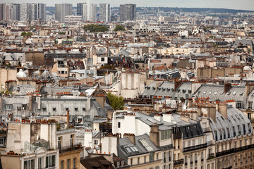 Fototapeta premium Elevated view over Paris