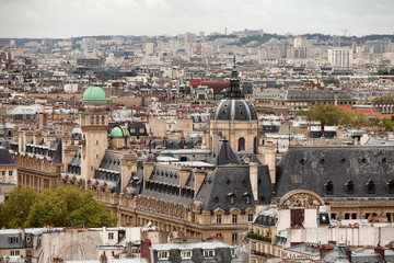 Fototapeta na wymiar Elevated view over Paris