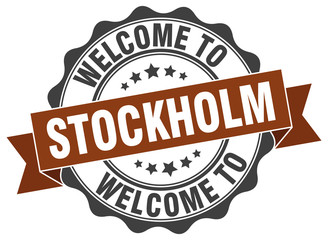 Fototapeta premium Stockholm round ribbon seal