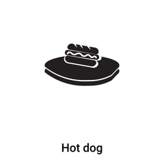 Hot dog icon vector isolated on white background, logo concept of Hot dog sign on transparent background, black filled symbol