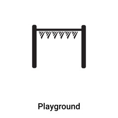 Playground icon vector isolated on white background, logo concept of Playground sign on transparent background, black filled symbol