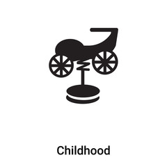 Fototapeta na wymiar Childhood icon vector isolated on white background, logo concept of Childhood sign on transparent background, black filled symbol