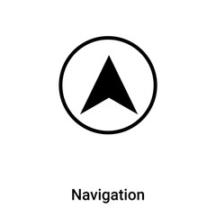 Navigation icon vector isolated on white background, logo concept of Navigation sign on transparent background, black filled symbol