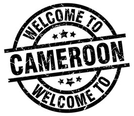 welcome to Cameroon black stamp