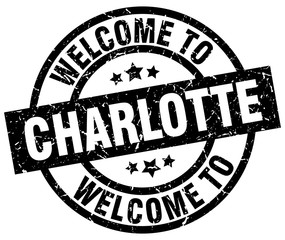 welcome to Charlotte black stamp
