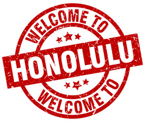 welcome to Honolulu red stamp