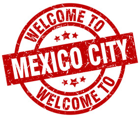 welcome to Mexico City red stamp
