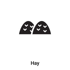 Hay icon vector isolated on white background, logo concept of Hay sign on transparent background, black filled symbol
