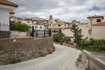 Fototapeta na wymiar a street in Ferreira town, province of Granada, Andalusia, Spain