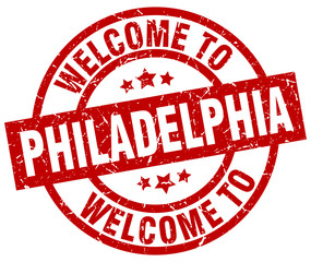 welcome to Philadelphia red stamp