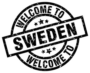 welcome to Sweden black stamp