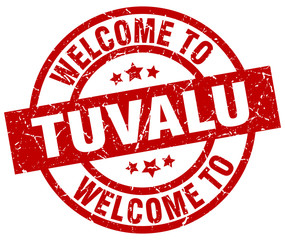 welcome to Tuvalu red stamp