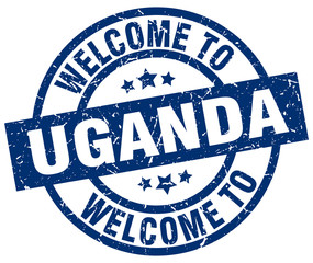 welcome to Uganda blue stamp