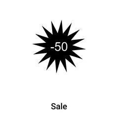 Sale icon vector isolated on white background, logo concept of Sale sign on transparent background, black filled symbol