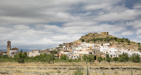 Fototapeta na wymiar panoramic view of Dolar town, province of Granada, Andalusia, Spain