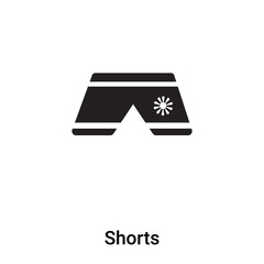 Shorts icon vector isolated on white background, logo concept of Shorts sign on transparent background, black filled symbol