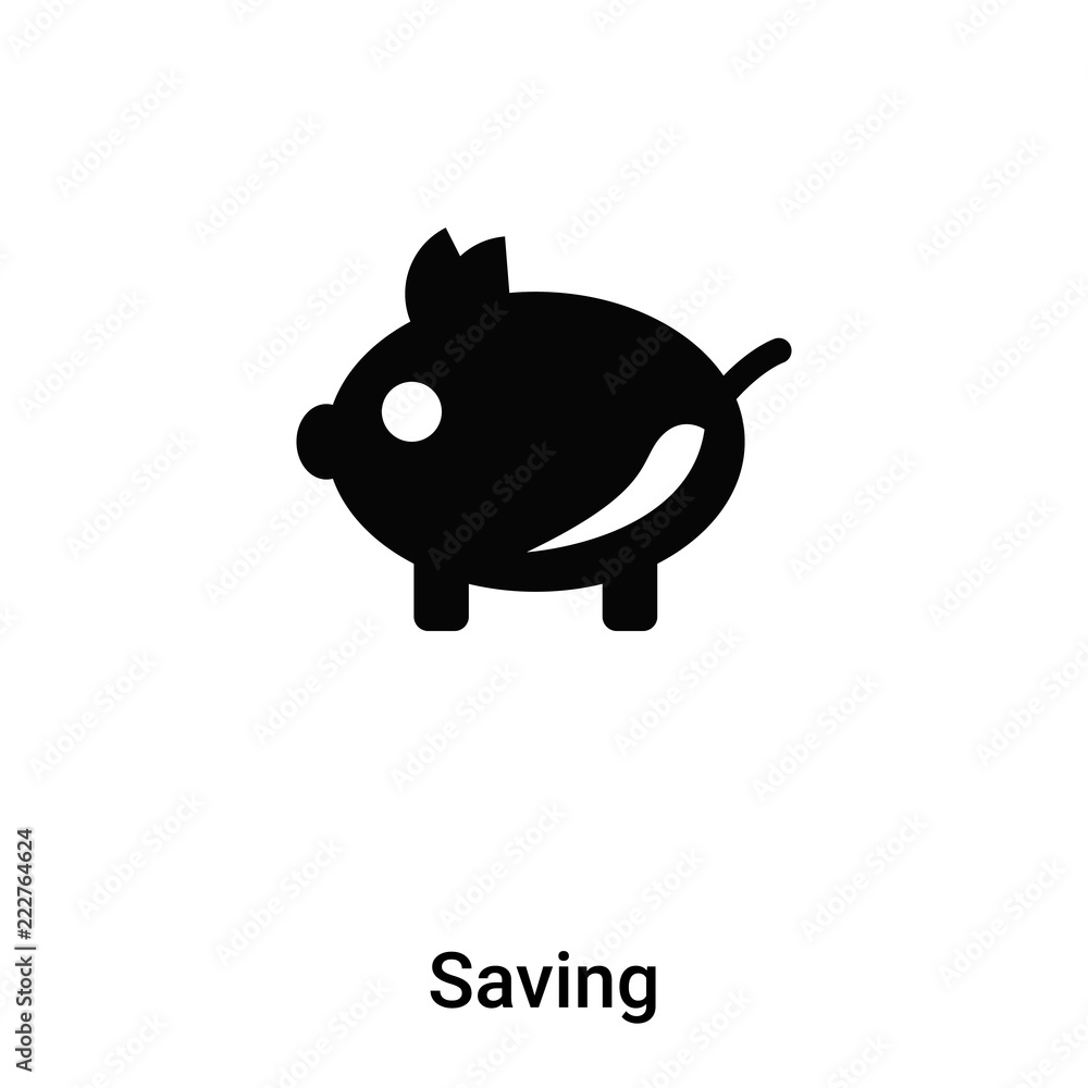 Poster saving icon vector isolated on white background, logo concept of saving sign on transparent backgrou