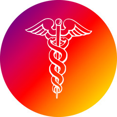 Icono ilustración emblema medicina