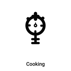 Cooking icon vector isolated on white background, logo concept of Cooking sign on transparent background, black filled symbol