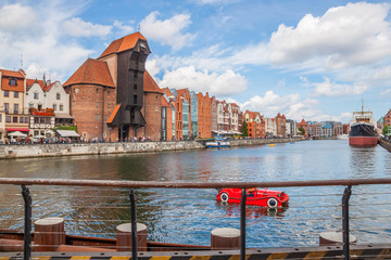 Gdansk old town and famous crane. Gdansk. Poland