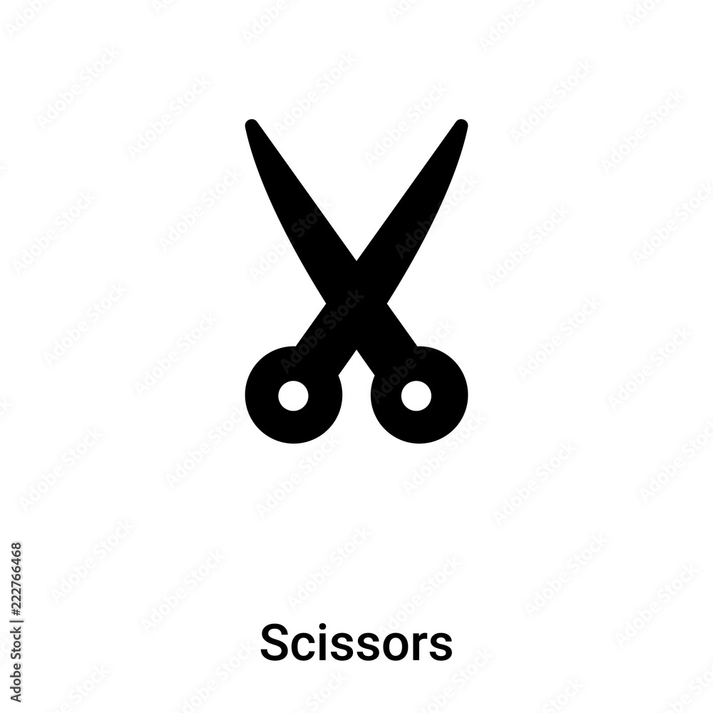 Poster scissors icon vector isolated on white background, logo concept of scissors sign on transparent back