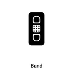 Band icon vector isolated on white background, logo concept of Band sign on transparent background, black filled symbol