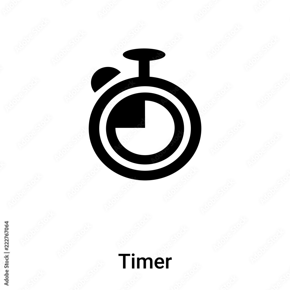 Poster timer icon vector isolated on white background, logo concept of timer sign on transparent background