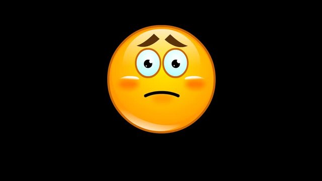 Animation smiley sad with alpha channel and loop