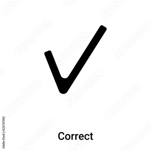 "Correct icon vector isolated on white background, logo concept of ...