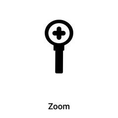 Zoom icon vector isolated on white background, logo concept of Zoom sign on transparent background, black filled symbol