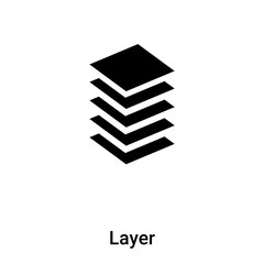Layer icon vector isolated on white background, logo concept of Layer sign on transparent background, black filled symbol