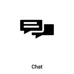 Chat icon vector isolated on white background, logo concept of Chat sign on transparent background, black filled symbol