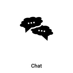 Chat icon vector isolated on white background, logo concept of Chat sign on transparent background, black filled symbol