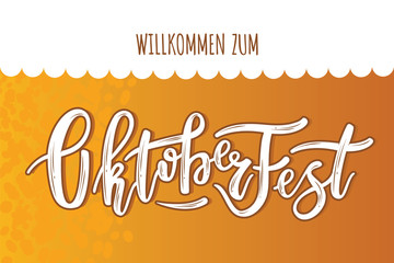 Hand sketched Octoberfest text