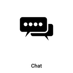 Chat icon vector isolated on white background, logo concept of Chat sign on transparent background, black filled symbol