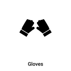 Gloves icon vector isolated on white background, logo concept of Gloves sign on transparent background, black filled symbol