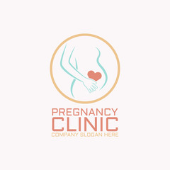 Pregnancy clinic isolated vector logo concpt