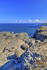 Beautiful landscape on rocky shore