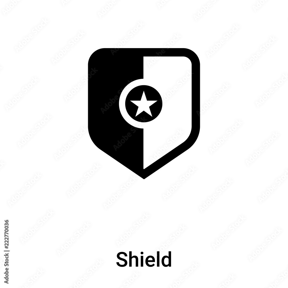 Poster shield icon vector isolated on white background, logo concept of shield sign on transparent backgrou